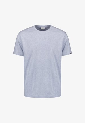 Katoenen t-shirt in lichtgrijs, met een ronde hals en korte mouwen. Eenvoudig, onverfraaid ontwerp met een relaxte pasvorm.