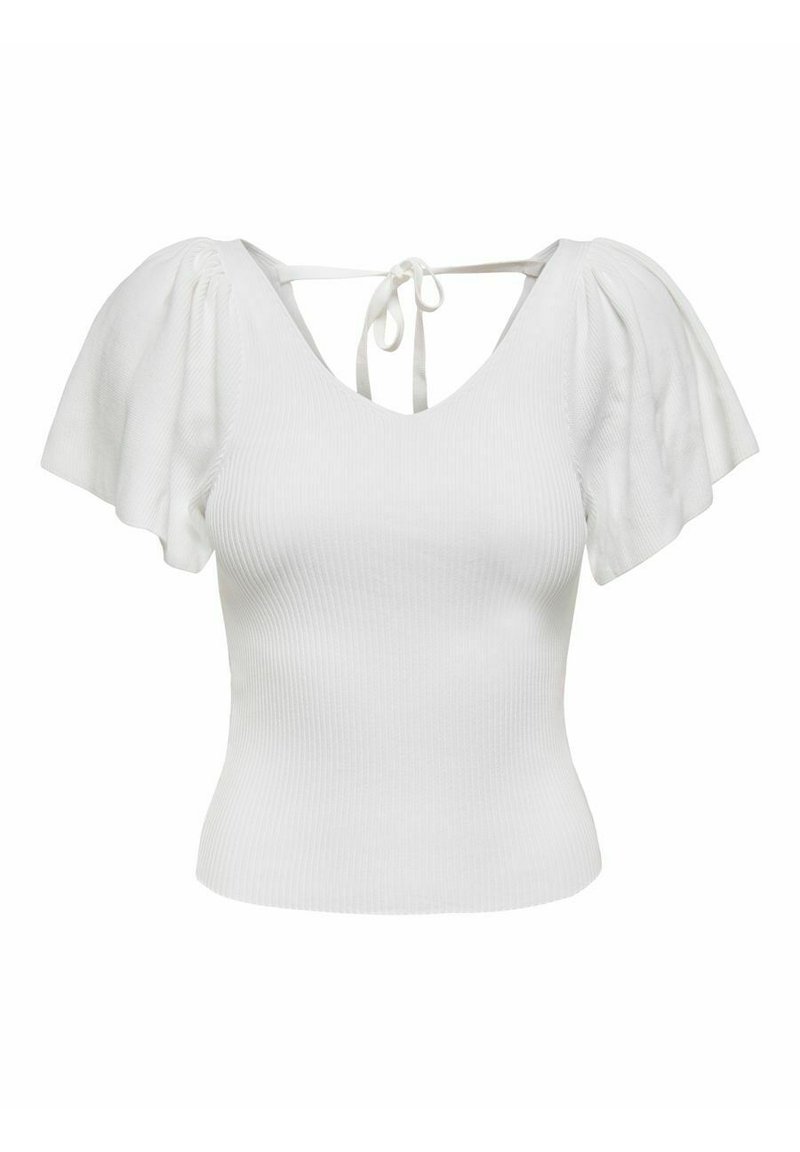 ONLY ONLLEELO BACK  - T-shirt print - cloud dancer