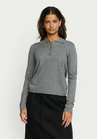 Soft Rebels Piké - medium grey melange