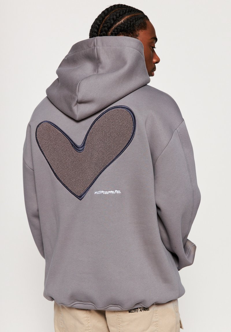 Multiply Apparel HEART - Hoodie - steel gray/grey - Zalando.de