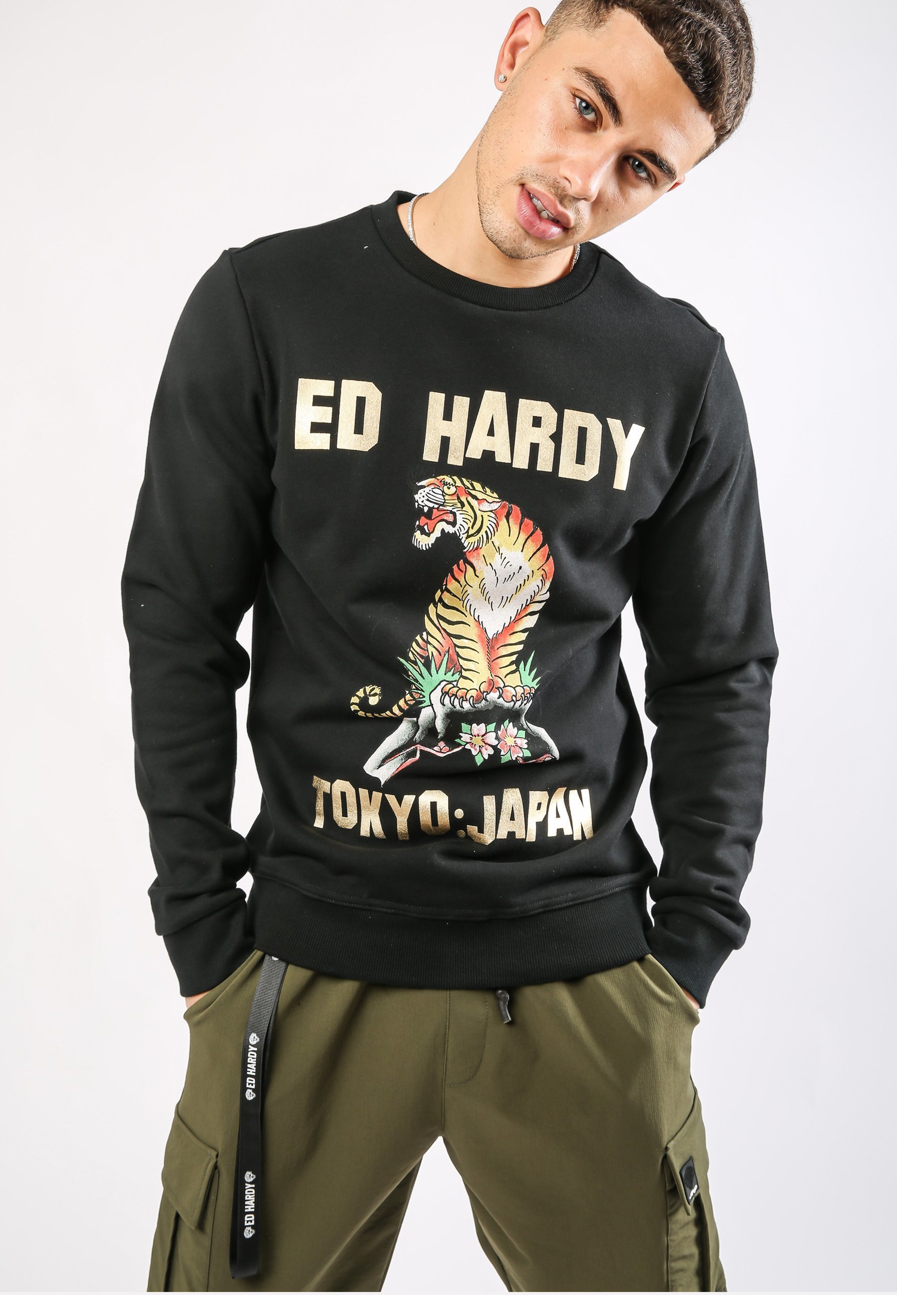 Ed Hardy TIGER-MOUNTAIN CREW NECK 