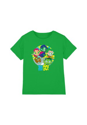 Warner Brothers, TEEN TITANS GO/GO GO GROUP UNISEX - Print T-shirt - dark green