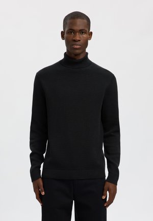 Selected, Turtleneck Cotton - Jersey de punto - black