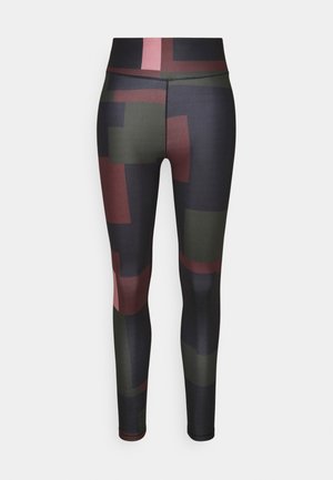 PRINTED SPORT - Tights - green/red block