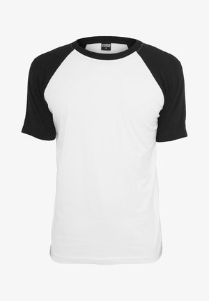 Urban Classics RAGLAN CONTRAST  - Marškinėliai su spaudiniu - white/black