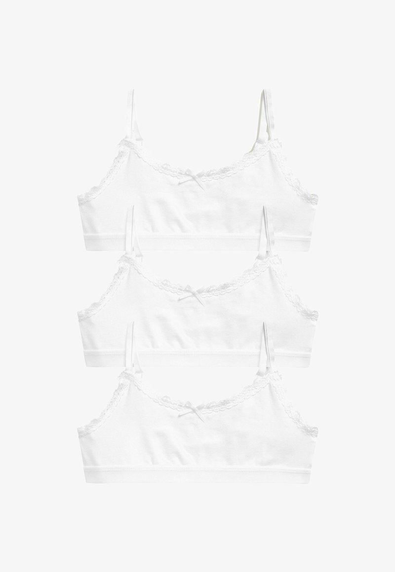 Next 3 PACK STRAPPY CROP OLDER - Hosszított melltartó - white