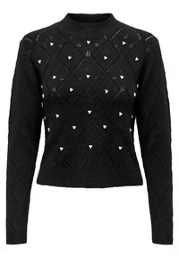 JDY Stickad tröja - black