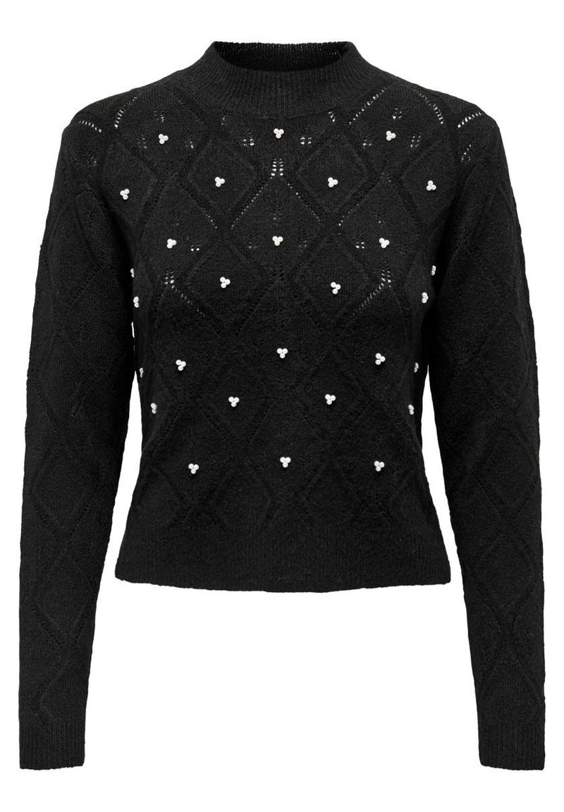 JDY Stickad tröja - black