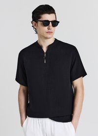 Calliope BOTTONCINI GOFFRATO - T-Shirt basic - nero ultrablack