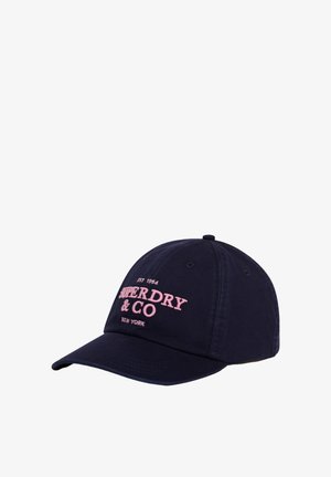 Superdry & Co, SUPERDRY COMPANY LOGO BASEBALL CAP. - Pet - navy pink