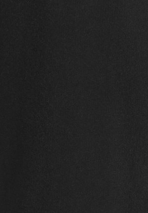 Schwarzer Stoff, dicht gewebt mit einer weichen Textur, bestehend aus einer einheitlichen Farbe ohne Muster oder sichtbare Hardware-Details.