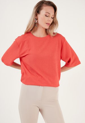 LELA T-Shirt basic - coral