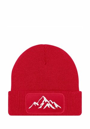 MIT PATCH BERGE NATUR  - Beanie - rot