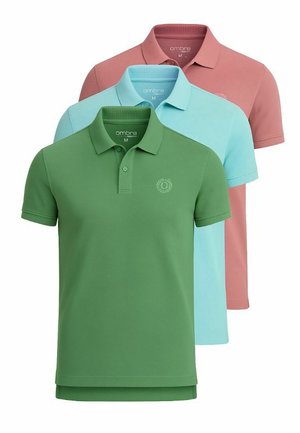 SET OF 3  - Poloshirt - dark green, mint, rose