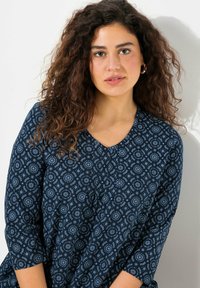 Ulla Popken 3/4 SLEEVE   - Maglietta a manica lunga - navy blue