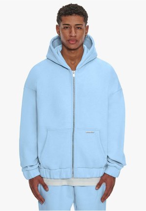 Bazix Republiq SUPER HEAVY BLANK - Zip-up sweatshirt - babyblue