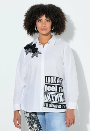 BLUMEN-BADGE - Skjortebluser - snow white