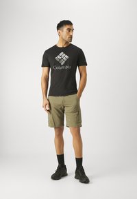 Columbia RAPID RIDGE™ GRAPHIC TEE - Marškinėliai su spaudiniu - black/hood nig