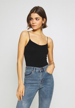 THONG BUNGEE STRAP BODYSUIT - Top - black