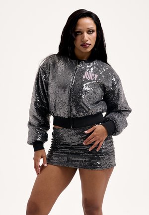 SEQUIN CROPPED - Geacă bomber - black