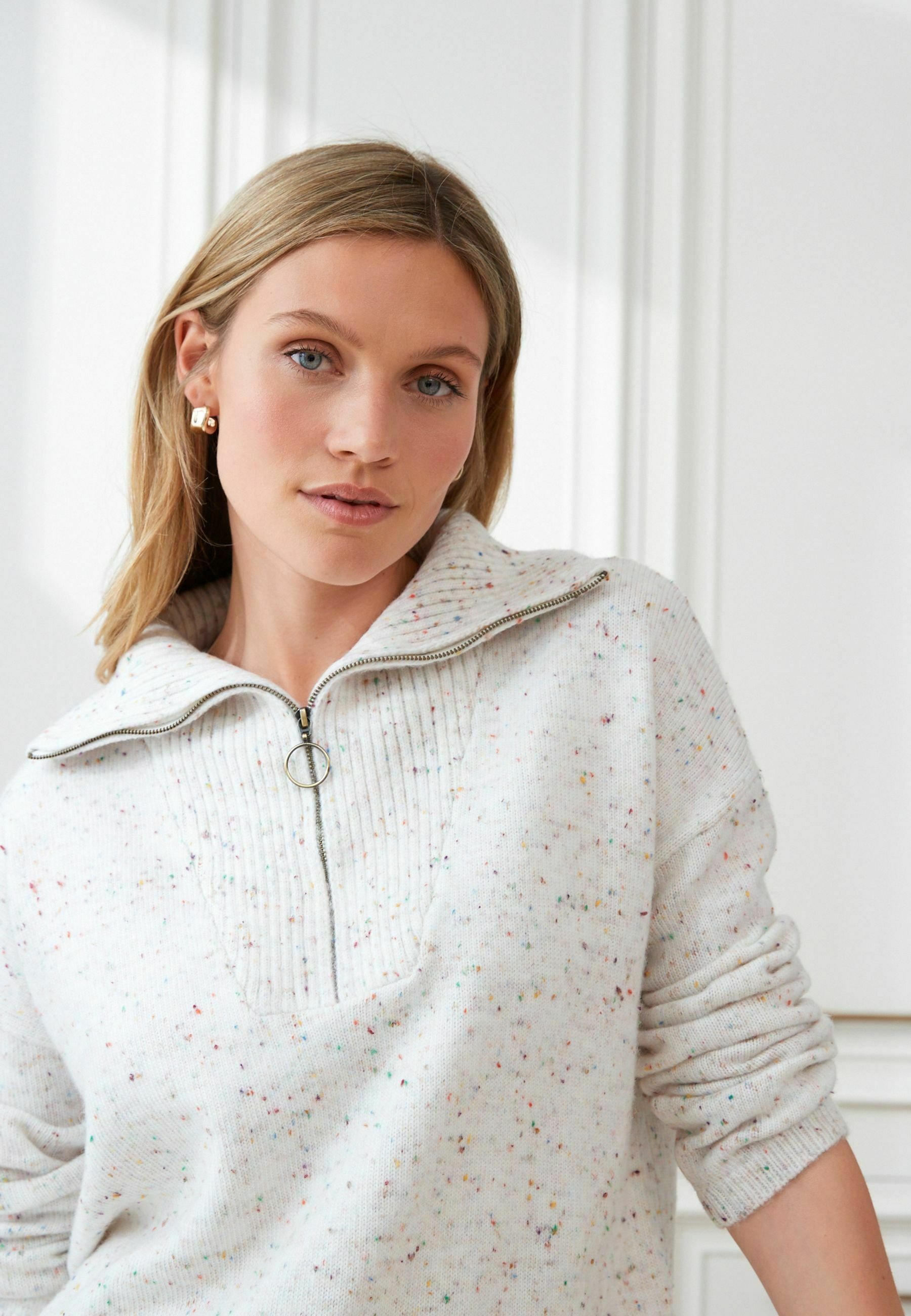 Next NEPPY HALF ZIP - Jumper - ecru 