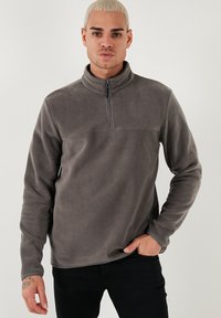 REGULAR FIT - Fleece jumper - anthracite