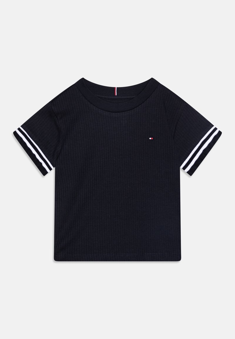 Tommy Hilfiger RUFFLE - Triko s potiskem - desert sky