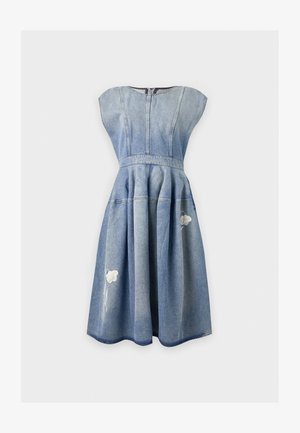 Erdem, SHORT SLEEVE DRESS - Τζιν φόρεμα - sunbleach aldgate wash