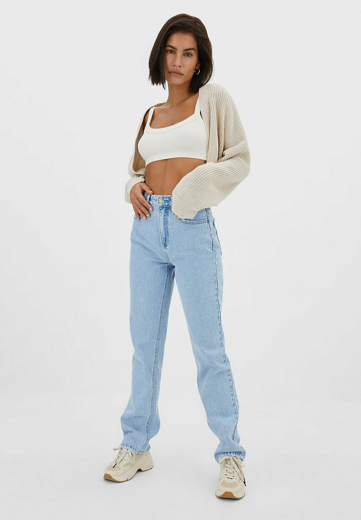 Stradivarius Top - stone/kamnita 