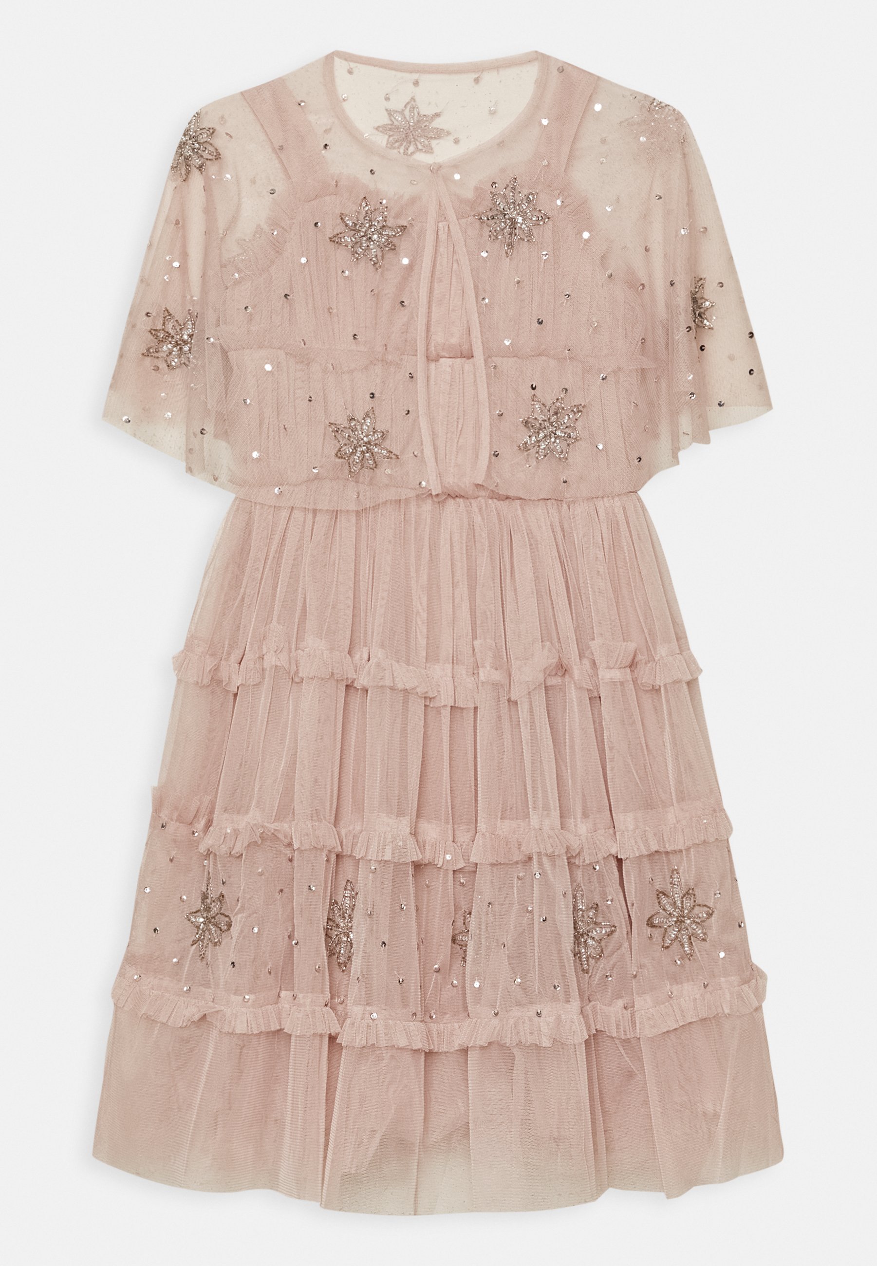 Anaya with love DRESS WITH SEQUIN RUFFLE HEM - Vestido de cóctel -  ivory/blanco - Zalando.es