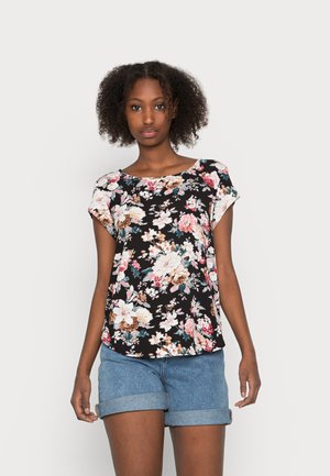 ONLY ONLVIC S/S AOP TOP NOOS PTM - Μπλούζα - black