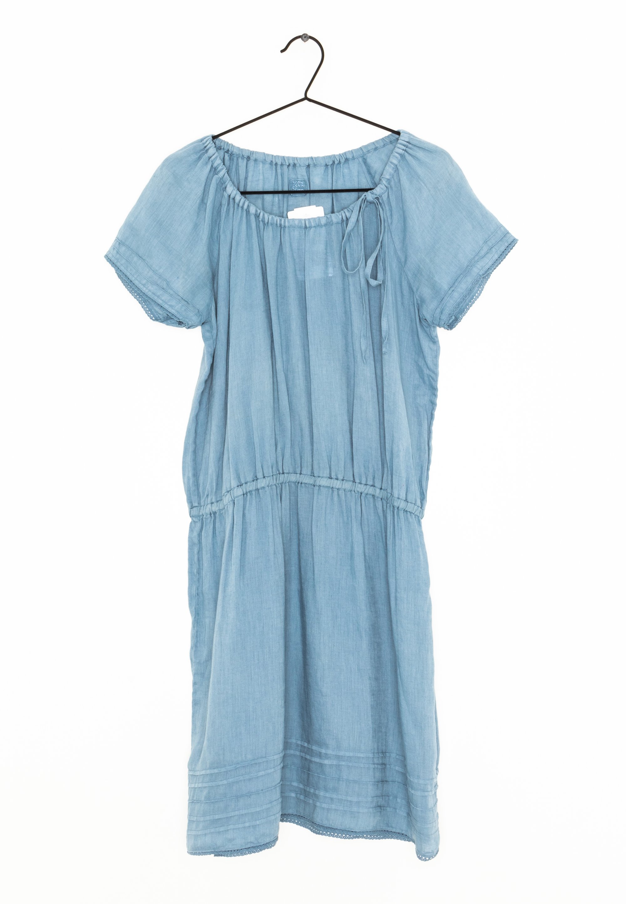 Dress Zalando Abiti Lino 120% Lino Vestito Casual Blue/blu (Second