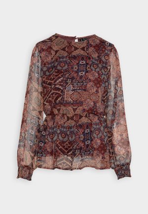 Vero Moda VMPHILINE O-NECK - Bluza - sun dried tomato