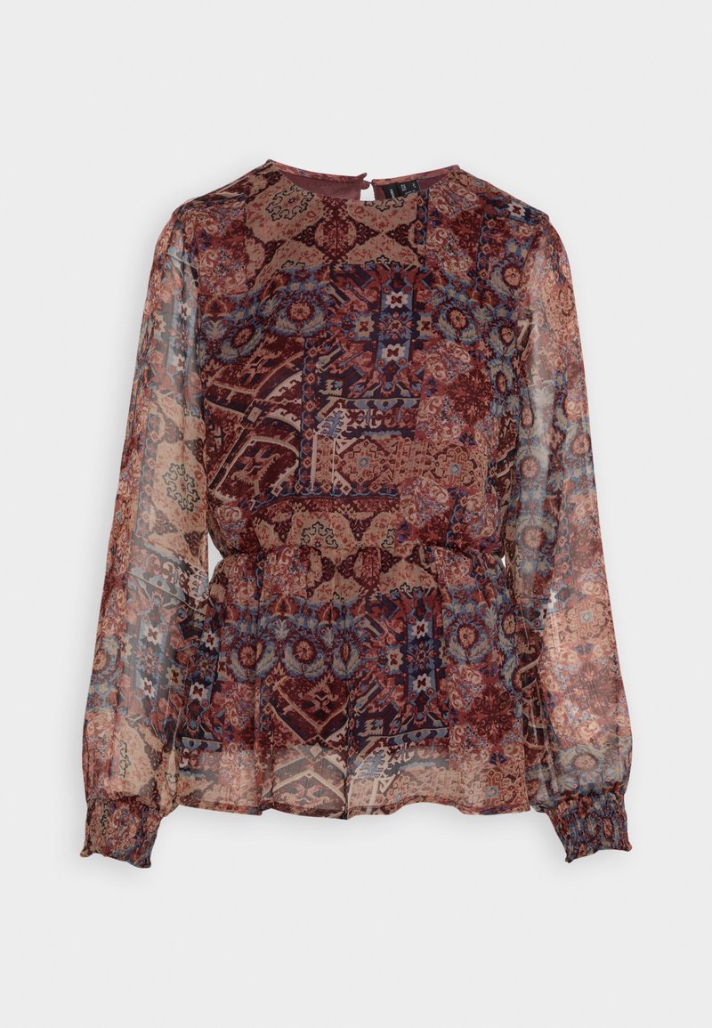 Vero Moda VMPHILINE O-NECK - Μπλούζα - sun dried tomato