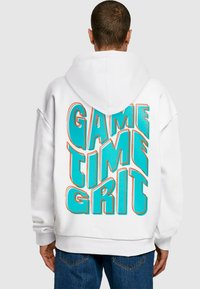 Merchcode GAME TIME GRIT OVERSIZED HOODY - Felpa con cappuccio - white