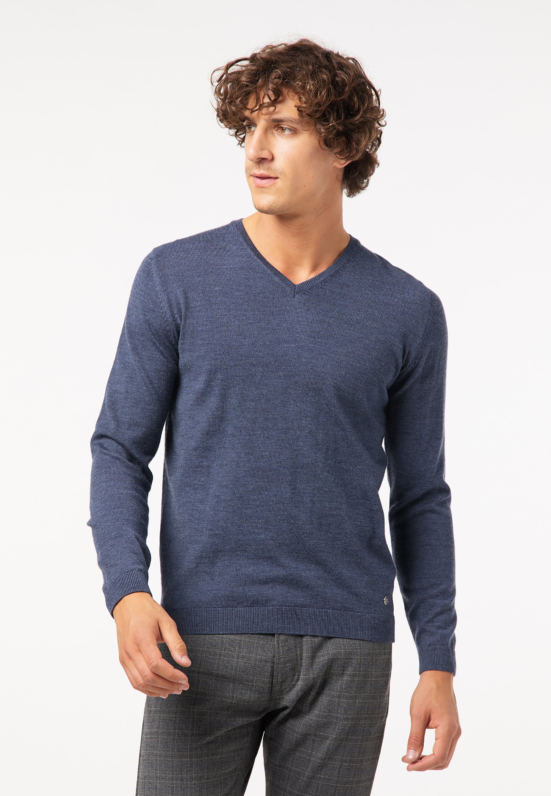 Pierre Cardin Trui blauBlauw Zalando.nl Pierre Cardin trui met V hals voor heren