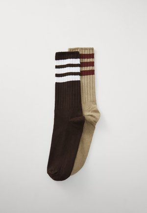 UNISEX 2 PACK - Zeķes - trace khaki/dark brown