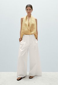 Massimo Dutti - CROSS OVER HALTER - Blouse - mustard yellow Thumbnail Image 1
