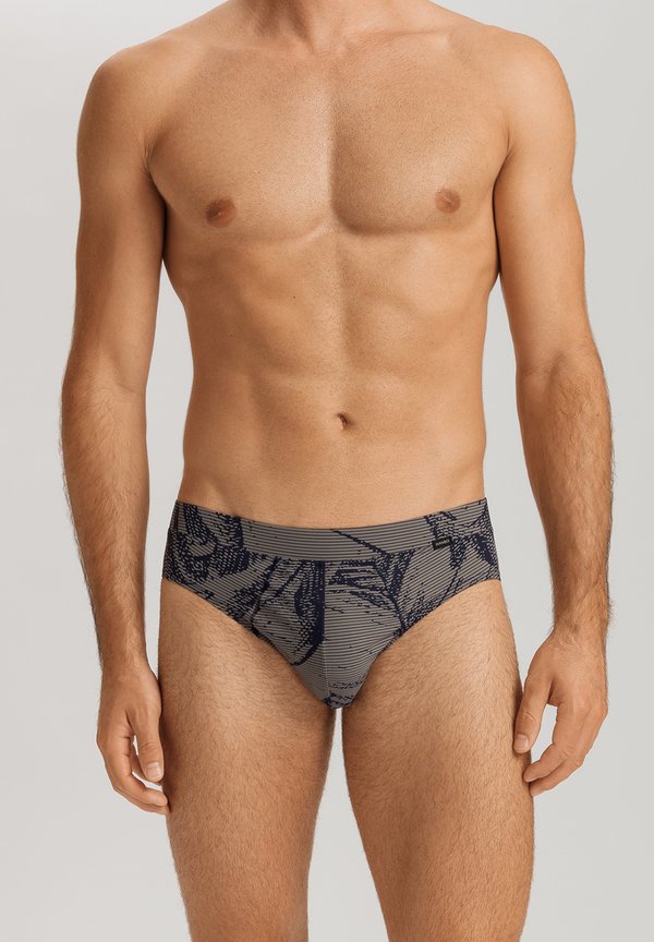 Badehose Slip - striped palm print