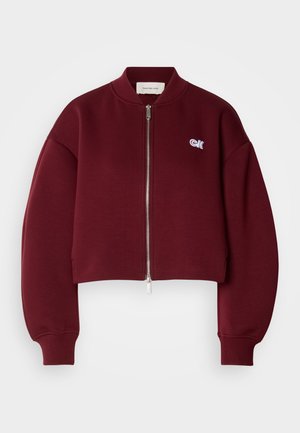 Calvin Klein Jeans Zip-up sweatshirt - deep rouge