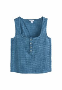 Next - REGULAR FIT  TEXTURED HENLEY DETAIL TANK   - Blouse - dusty blue Thumbnail Image 1