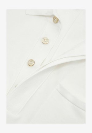 Reiss, REGULAR FIT - SELKIRK COTTON KNIT CONCEALED-PLACKET POLO - Poloshirts - white