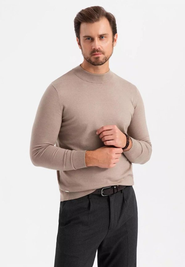 HALF TURTLENECK  - Strickpullover - beige