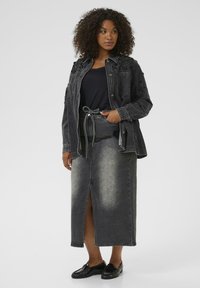 Kaffe Curve Denimová sukňa - medium grey denim