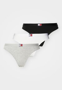 FLAG THONG 3 PACK - Tanga - white/black/grey heather