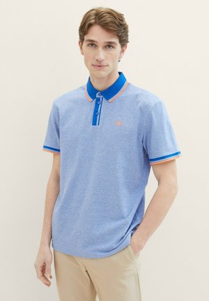 TOM TAILOR Poloshirt - white sure blue twotone