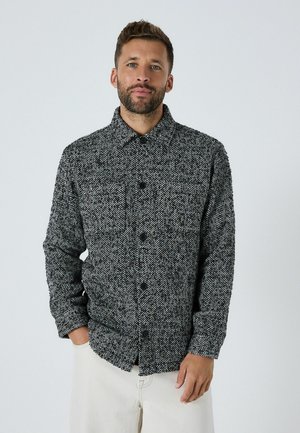 REGULAR FIT - HERRINGBONE CHECK  - Leichte Jacke - black white