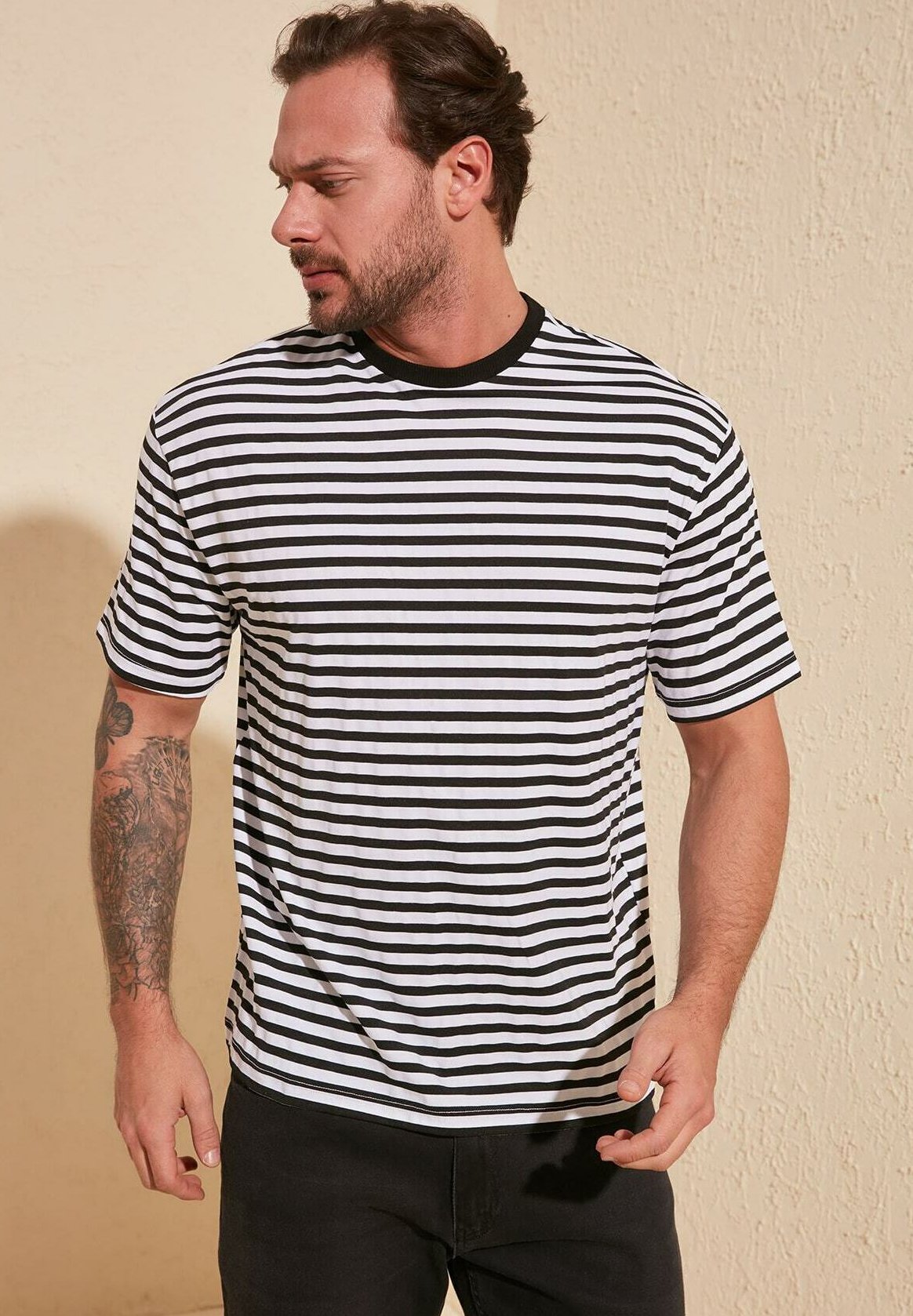Print t-shirt black