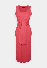 Lauren Ralph Lauren SLUB JERSEY SLEEVELESS DRESS - Vestido de malha - red sky