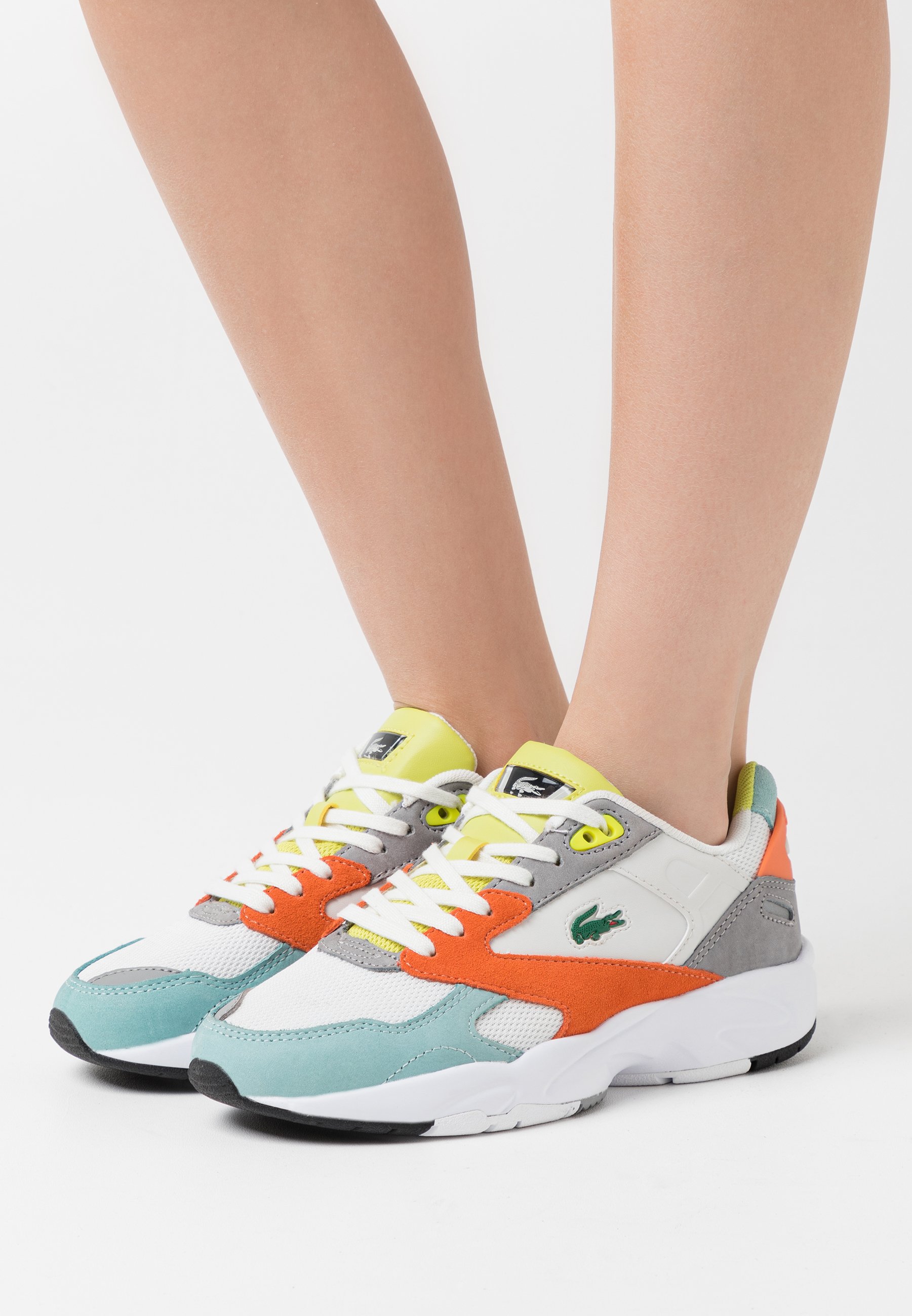 Lacoste STORM - Sneakers laag - orange/light green/meerkleurig - Zalando.be
